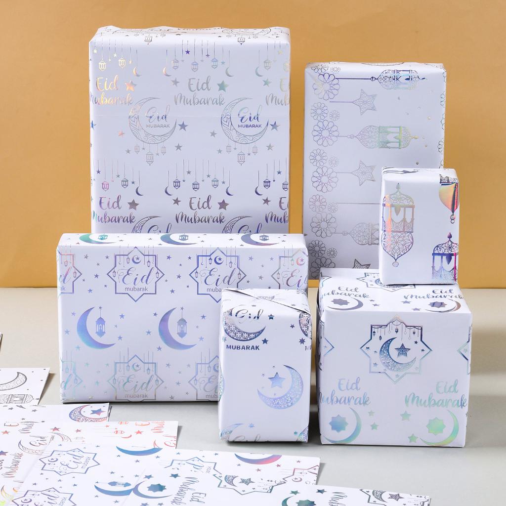Eid Mubarak Kraft Wrapping Paper Ramadan Kareem Decoration For Home 2025 Ramadan Kareem Islam Muslim Party Eid Al Adha Gifts
