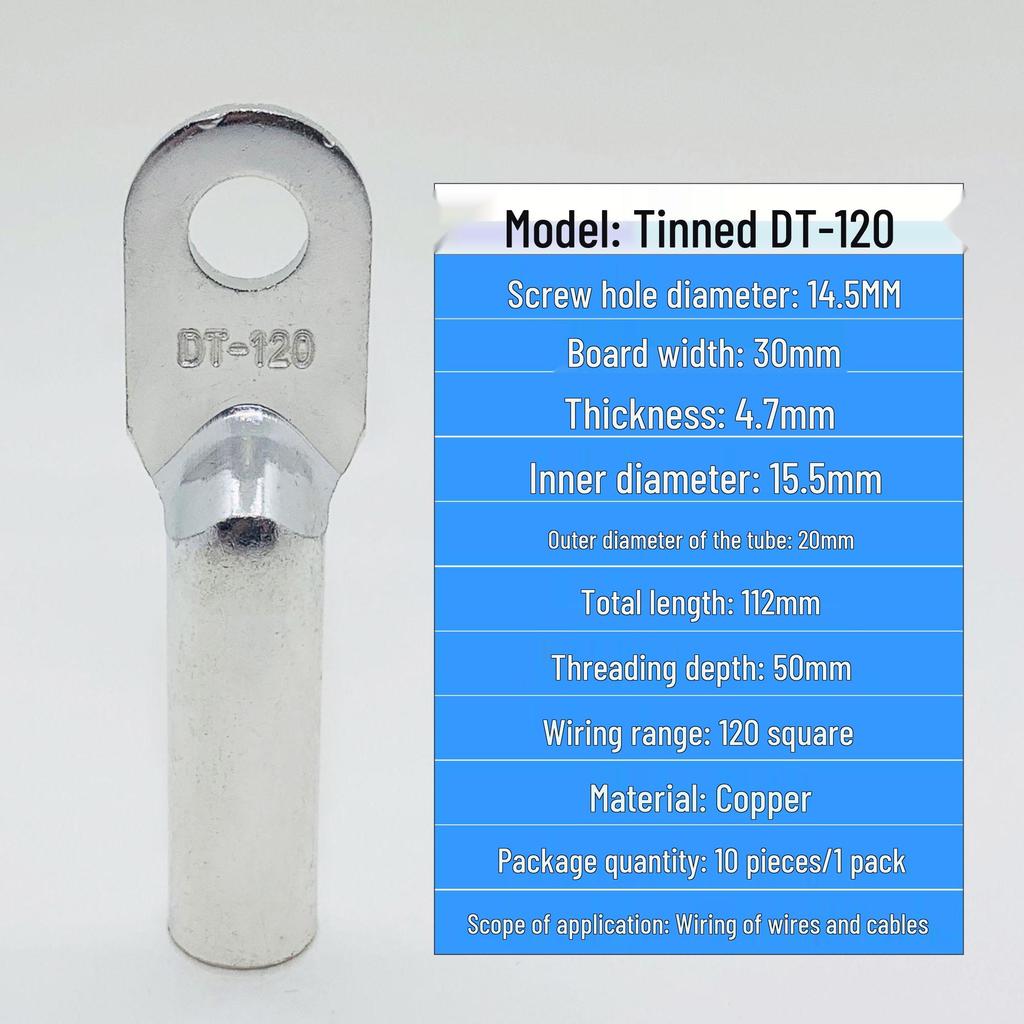 Tinned Copper Wire Terminals DT240/300/400 - Closed-End Connectors
