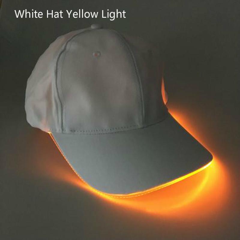 1 ks Baseballová čepice Horká Móda Unisex Jednobarevná LED Svítící Baseballová čepice Vánoční Večírek Kšiltovka Ženy muži baseballová čepice kšiltovka