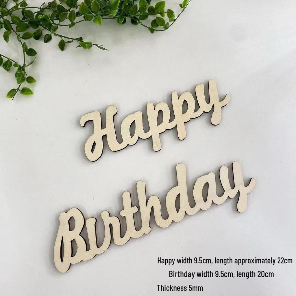 Wooden Birthday Number Sign for Baby's First Birthday & 100 Days Photo Props