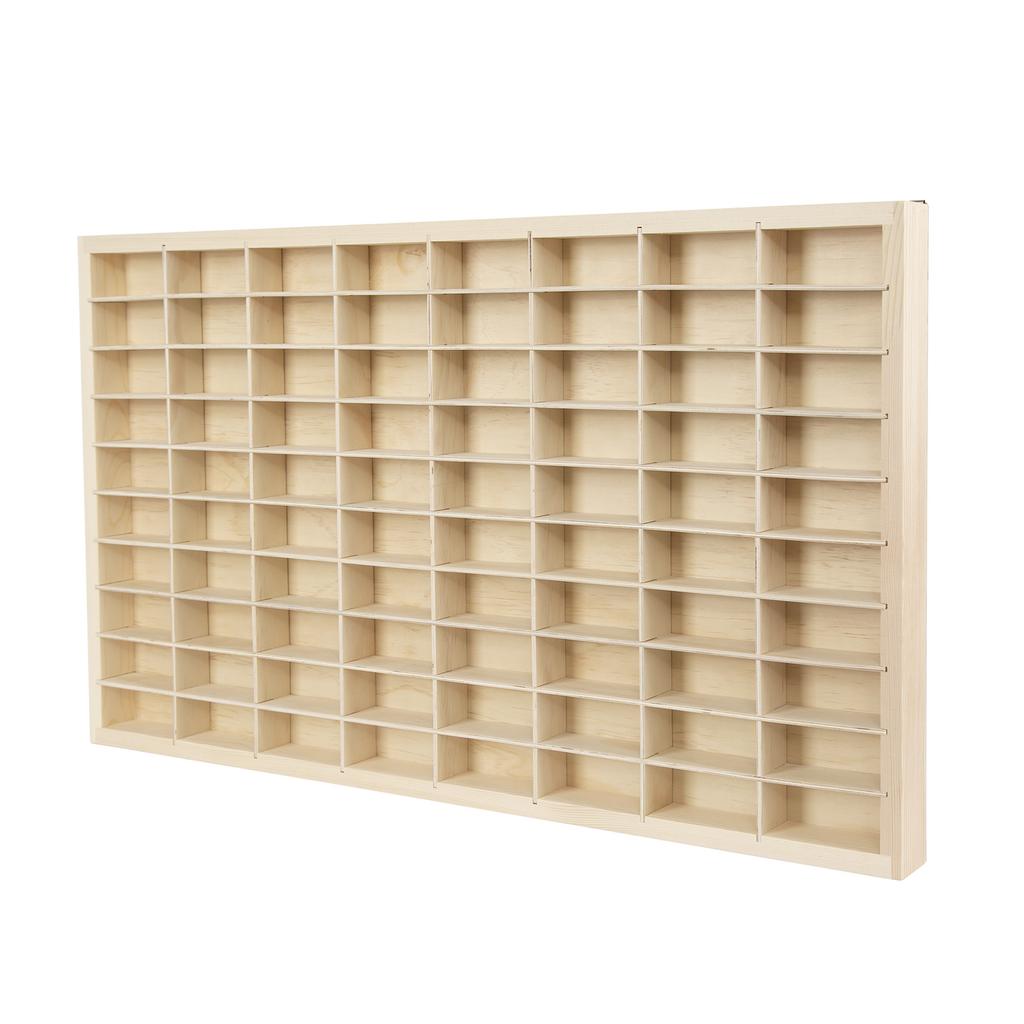 80 Grids for Hot Wheels Diecast Car Matchbox 1/64 Wood Display Shelf Toy Storage
