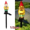Waterproof Christmas Solar Powered Santa Claus Light Christmas Lawn Decoration Landscape Solar Plug