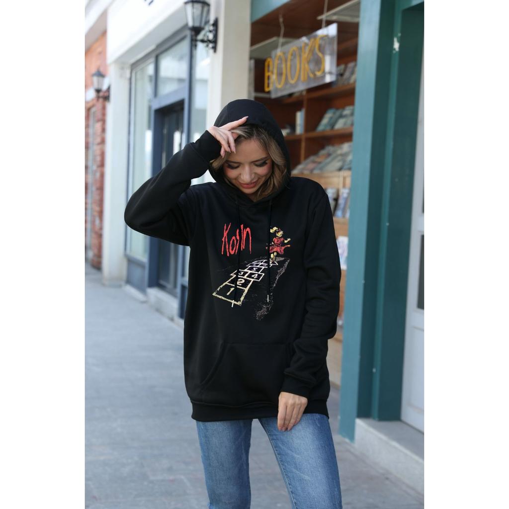 Follow The Leader Hoodie Korn Follow The Leader Merch Unisex Grafikbedruckter Pullover Kapuzenpullover Langarm Sweatshirt