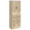 Cabinet Set 2 Pcs Sonoma Oak 66 X 34.5 X 87 Cm Particleboard