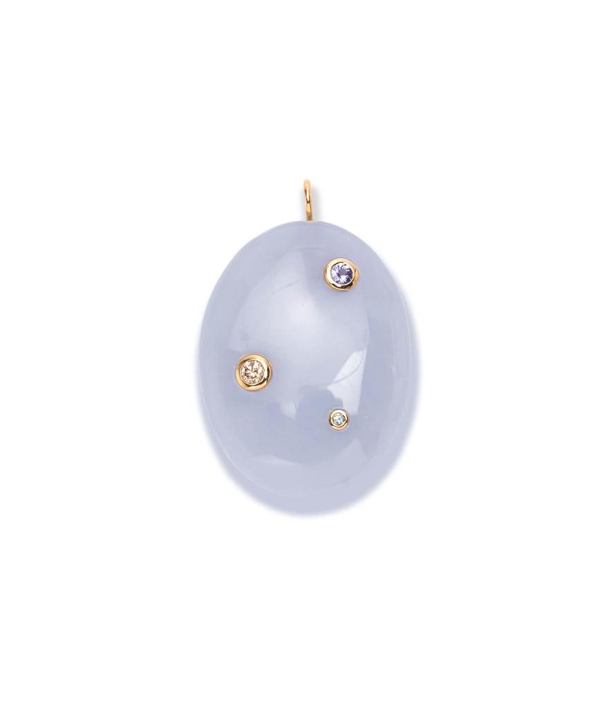 Colorful Natural Stone Zircon DIY Pendants with Gold Plating - European & American Fashion Jewelry