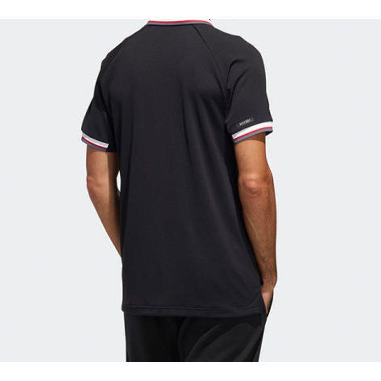 adidas Polo Shirts Men's Black Polo Collar Moderate Straight Fit FT6765