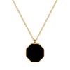 Hexagonal Shell Minimalist Furnace Real Gold Necklace Female Collarbone Chain Accessories