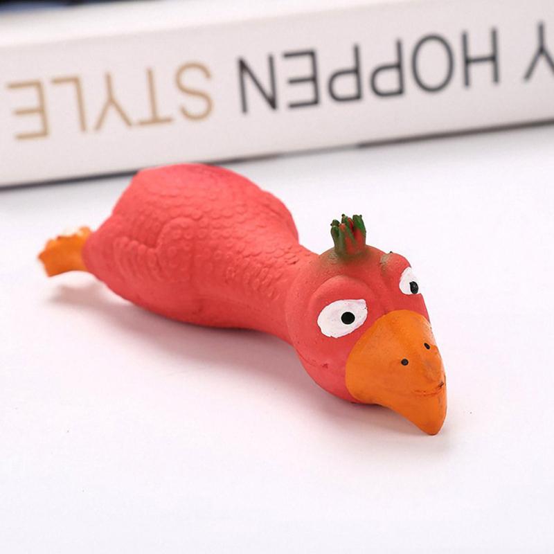 Latex Pet Dog Chew Toys Chicken Shape Squeak Toys Simulation Screaming Chicken Pet Supplies