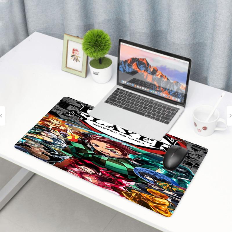 Demon Slayer Print Mouse Pad, Anti‑Slip Desktop keyboard Mat, for PC Laptop Gaming Working Daily Use, Cool Festival Surprise Gift