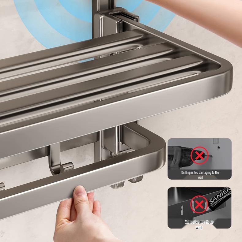 Starker Saug-Handtuchhalter zur Wandmontage ohne Bohren für Badezimmer