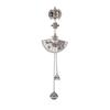 Classical Chinese Plum Blossom Fan Cheongsam Button Bell Fringed Pendant Tibetan Silver Pendant Female Hanfu Miao Silver Accessories