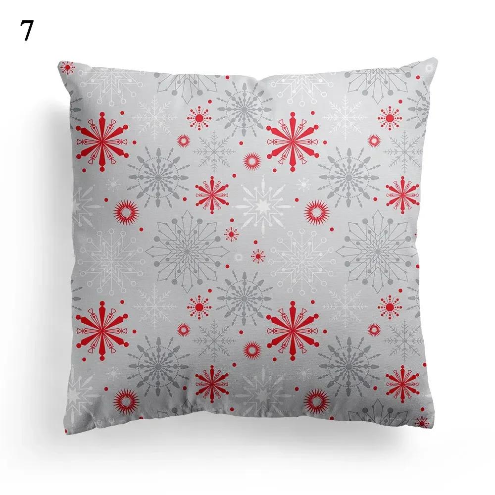 45*45cm Decorative Cushion Cover Christmas Santa Claus Pillow Cover Christmas Decoration Pillowcase Cushions For Sofa Home Gifts