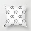 Office Sofa Car Cushion Cover Cartoon Black and White Simple Line Printing Luxury Home Decoration Pillow Cover