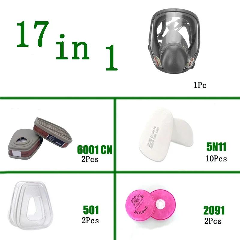 Anti-Fog 6800 Full Face  Respirator Sets Industrial Painting Spraying Respiration Safety Work Protective Respirador