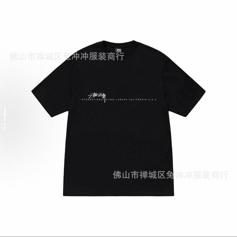 2025 new STU three standards complete spring and summer new tide brand classic cruise printed letters men and women with the same short sleeves