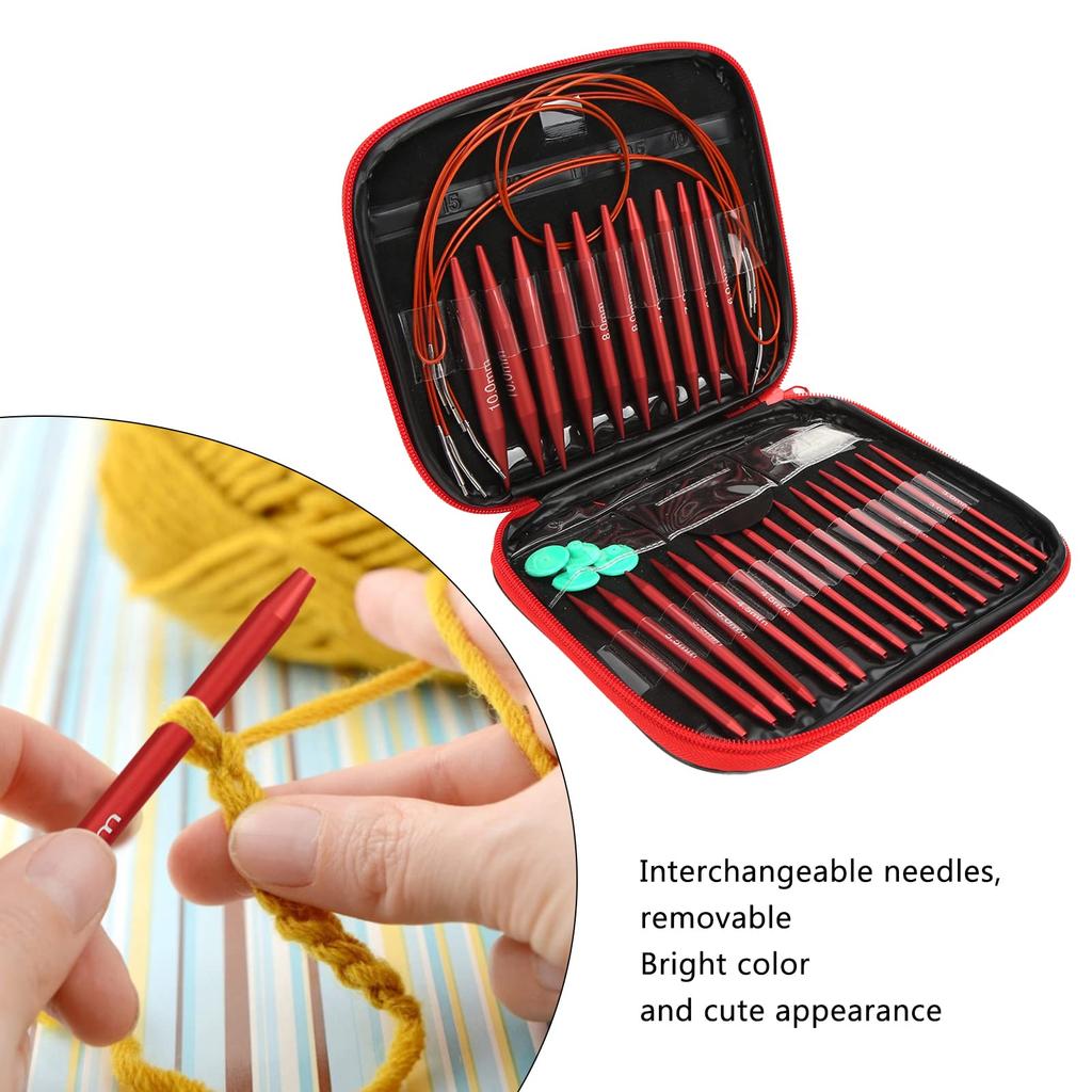 Crochet Knitting Circular Knitting Circular Knitting Needles with Storage Craft DIY Household Use Hooks, Needles, Needles, Set, Switchable, Handbag,