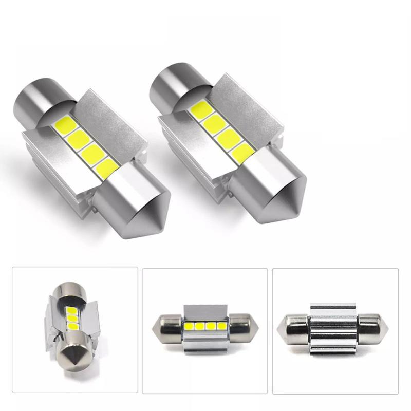

2 шт. светодиодных лампочек 3030 SMD CANBUS, светодиодные внутренние купольные светильники, 6000K суперяркие светодиодные лампы для салона