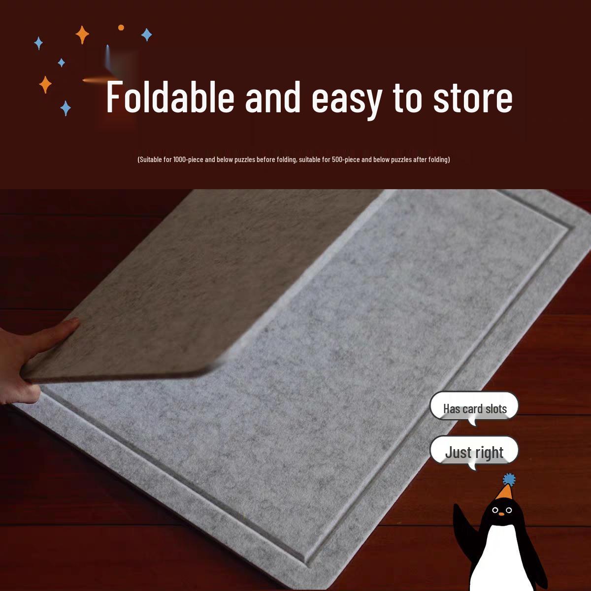 

Thickened Foldable Felt Puzzle Mat Board for Adults - Easy to Store