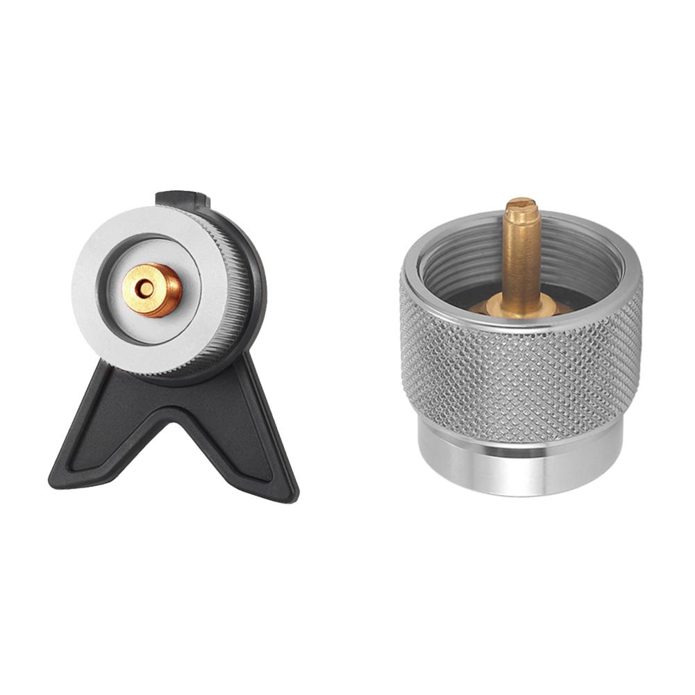 

Card Type Gas Tank Adapter Gas Stove Conversion Head Camping Accessories (Grey)