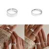 Stylish Geometric Open Adjustable Ring For Men And Women With Elegant Silver Finish