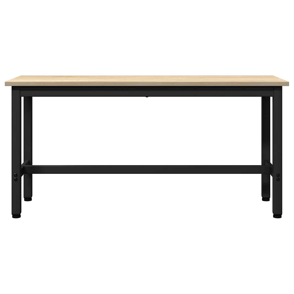 Dining Bench Set 2 pcs Sonoma Oak Finish 100 x 32.5 x 48.5 cm
