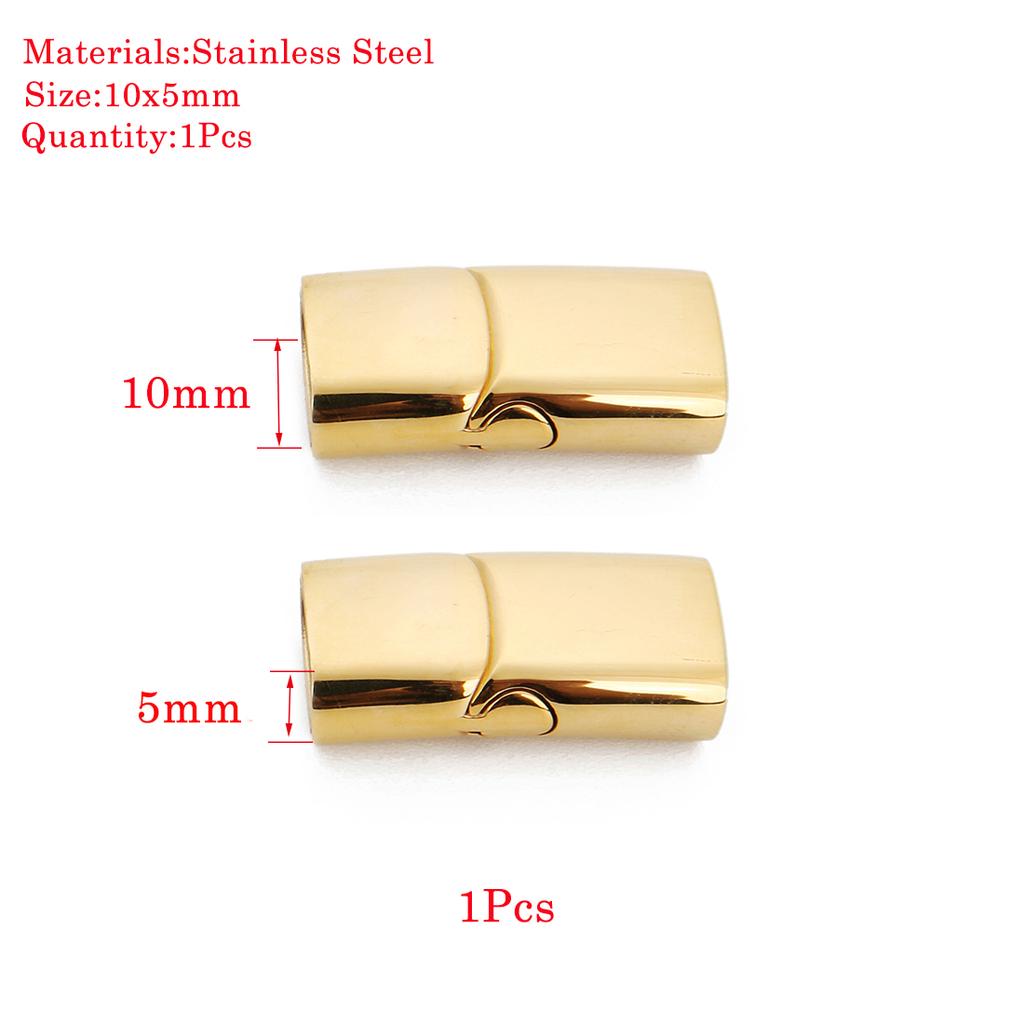 Jewelry Findings Leather Bracelet Clasp DIY Magnet Hook Rhodium Magnetic Clasp Flat Hole 15*3mm