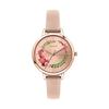 Fleurette Roségold Sonnenstrahl-Zifferblatt Lederarmband Quarz ME010038 Damenuhr