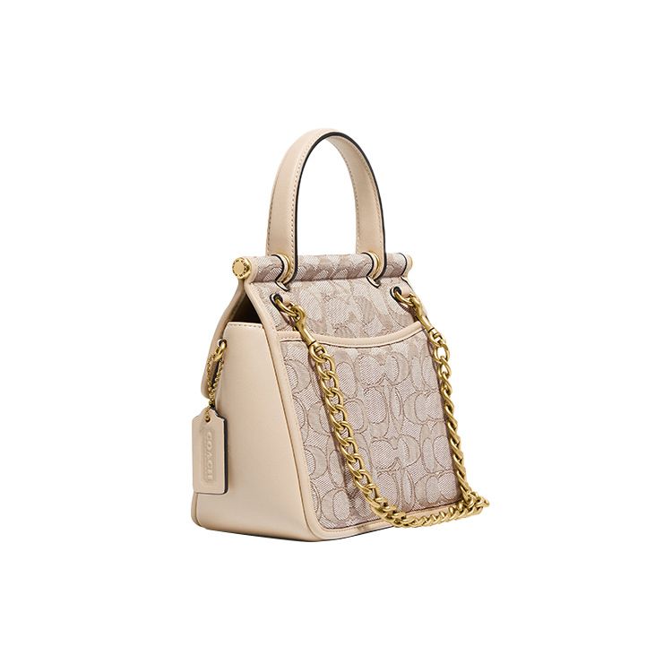 Coach Borsa a mano piccola in jacquard firmato C5280-B4SHG