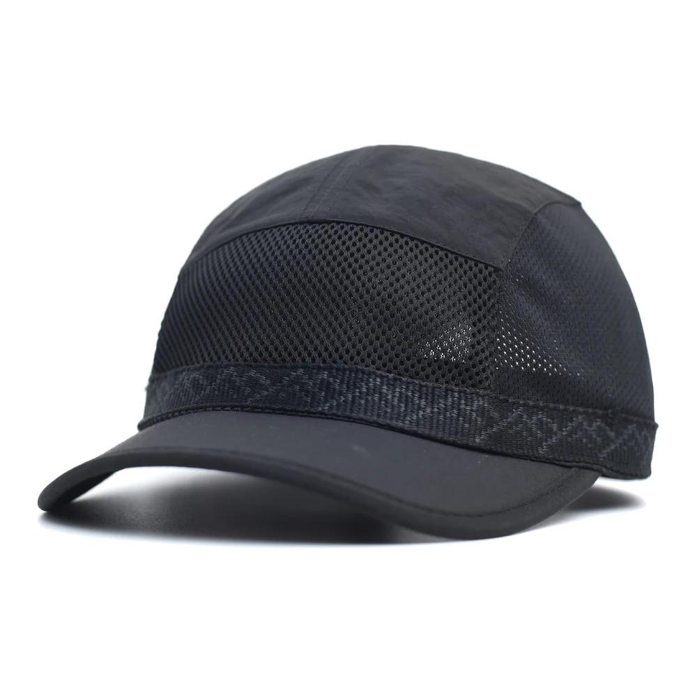 Short Brim Mesh Baseball Cap Retro UV Protection Cap Casual Sun Visor Cap Unisex
