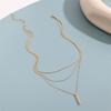 Personalized Multi-Layer Stacking Necklace For Women Girls Vintage Minimalist Tassels Clavicle Chain Jewelry Accessories Gifts