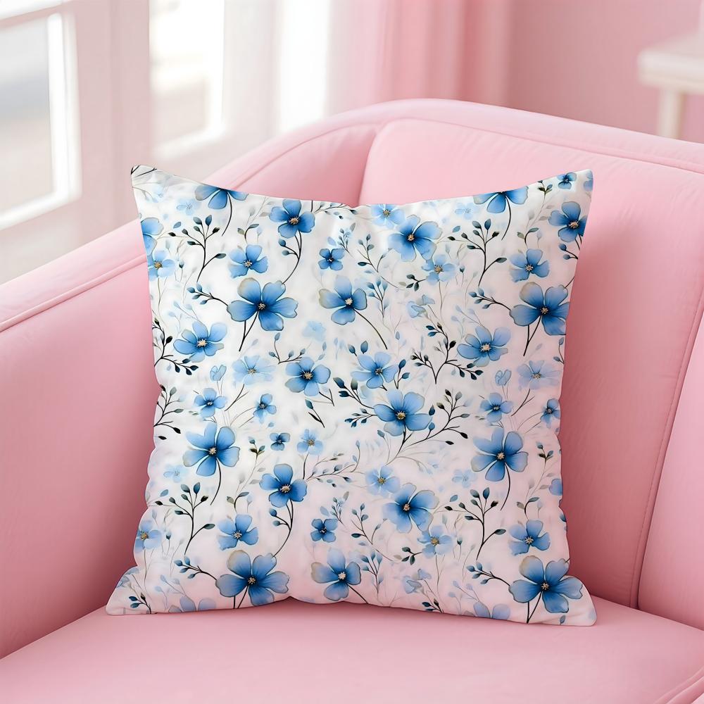 Federa Cuscino Piccoli Fiori alla Moda Comfort Premium Reversibile - Design Due in Uno per Qualsiasi Stanza e Interno Auto