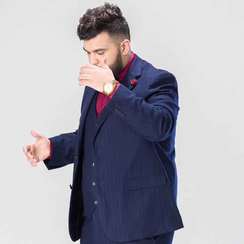 Men's Plus-Size Casual Business Suit - Autumn/Winter Korean Style