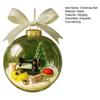 Holiday Sewing Snow Ball Ornaments Retro Sewing Machine Themed Holiday Decor Transparent Ball Hanging Decoration Holiday Keepsakes for Sewers