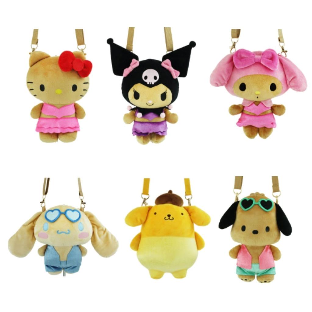 Yasuda Tsusho Sanrio Characters Suntan Mascot Series Mini Shoulder Bag Kuromi W15xH20xD10cm KU Suntan Mascot Shoulder Bag Approx.