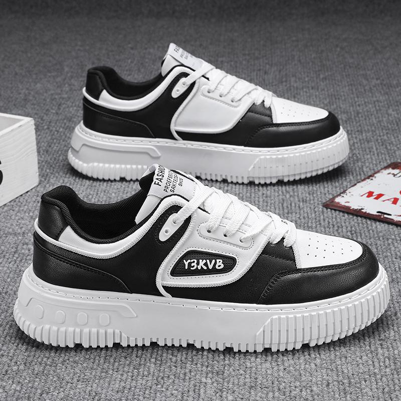 22 autumn new raw breathable leather board shoes platform white casual shoes 39