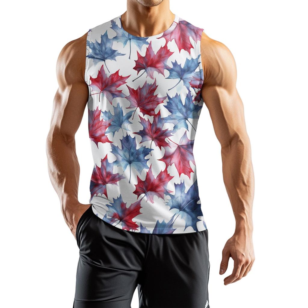 Herren Athleisure Unabhängigkeitstag Bedruckte Ärmellose Weste