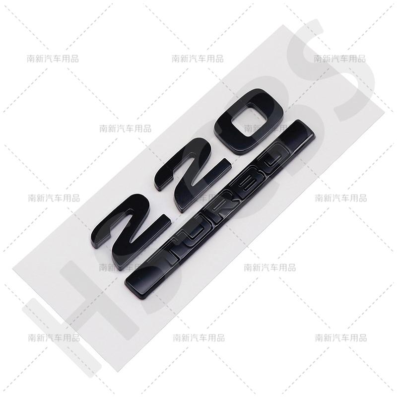 AAYI1  ABS 260 220 370 240 180 230 Letter Turbo Displacement Logo Turbo Rear Trunk Emblem Badge Stickers Accessories Car Styling