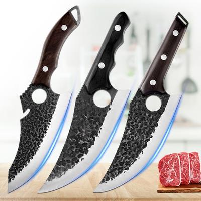 Stainless Steel Boning Knife Butcher Knife Fishing Knife Hand Forged Meat Cleaver Kitchen Chef Knife