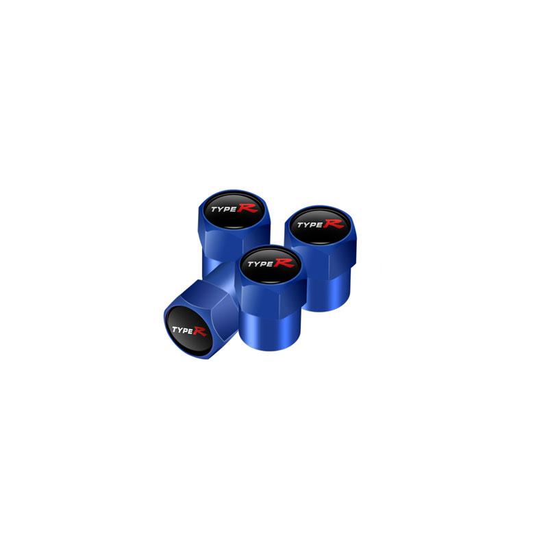 Car Decor 4Pcs Metal Type R Typer Logo Car Tire Valve Stem Cap Tire Wheel Stem Air Valve Caps For Accord Fit Civic CR-V