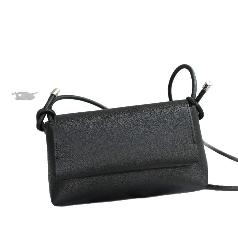 Modische kleine quadratische Tasche aus echtem Leder, Natur-Drop-Überschlagtasche, Umhängetasche