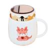 Household Ceramic Cup High value Mug with Lid Large Capacity Water Cup Cute Cartoon Cup for Girls with High Temperature Resistance