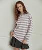 ZEROSTREET [2 Colors] Striped Rugby Collar T-Shirt