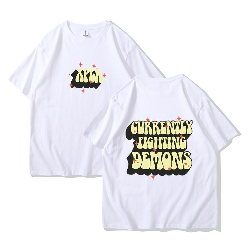 2024 New Sam and Colby XPLR Fighting Demons Merch Cotton T-Shirt Men and Woman Short Sleeve Funny T Shirt Unisex Harajuku Tops