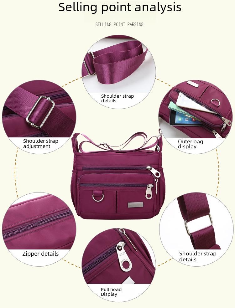 Women's Waterproof Nylon Messenger & Backpack Canvas Shoulder Bag