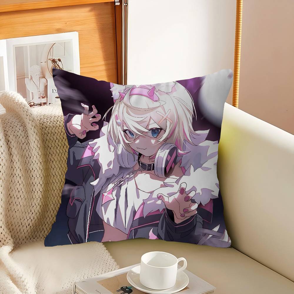 

Hololive Mococo Fuwawa Abyssgard Decorative Room Aesthetics Pillow Case Home Decor Bedroom Sofa Bed Couch Pillow Cover 45x45 12x12Inch