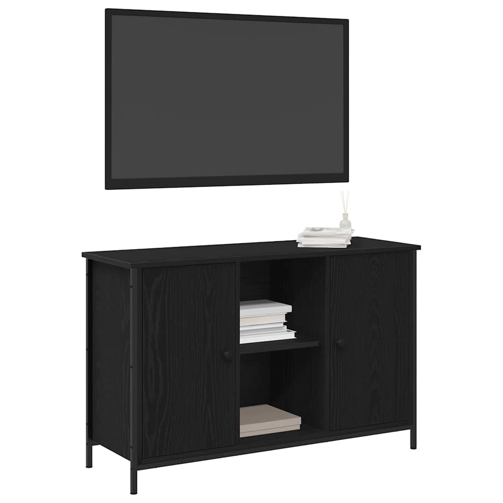 TV Cabinet Set Black Oak Effect 101 x 35 x 65 cm