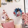 3D Holiday Wall Art Christmas Stickers, Self‑Adhesive PVC Decals, Reindeer Santa Party Decorations Gingerbread Snowman Xmas Decor for Bedroom Living