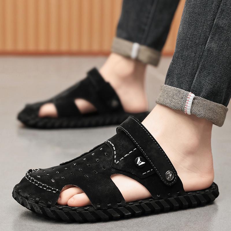 Fashion Men Sandals Summer Leisure Beach Holiday Sandals Men Shoes 2024 New Outdoor Sneakers Male Retro Comfortable Casual Sandals Men
