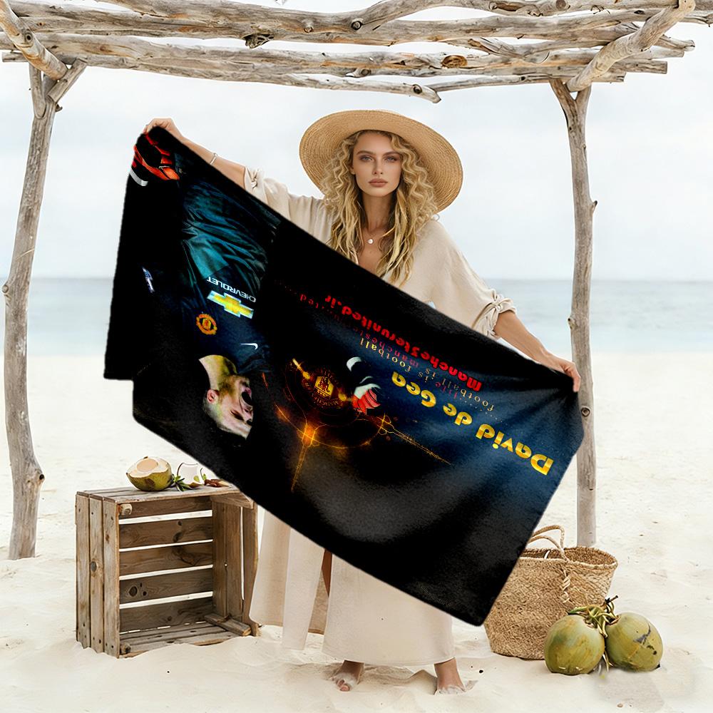 Football Player Rooftop Stadium. Beach Towel High Absorbency & Quick-Dry Comfortable Lightweight