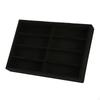 8Slot Eyeglasses Tray Raised Dividers 8 Slot Sunglass Lined Interior Storage Item Gray